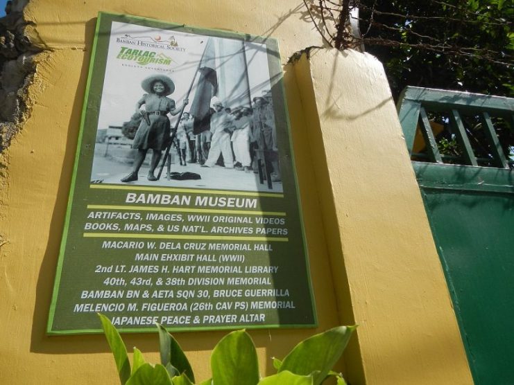 Bamban, Tarlac Museum, WWII Exhibit, No. 6 Rizal Avenue Old MacArthur Highway, Lourdes, Bamban, Tarlac. Photo: Judgefloro CC BY-SA 4.0