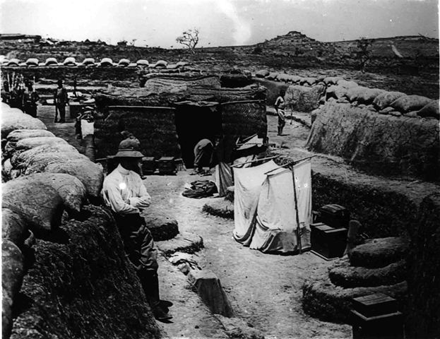 German trenches in Garua during the Kamerun Campaign.