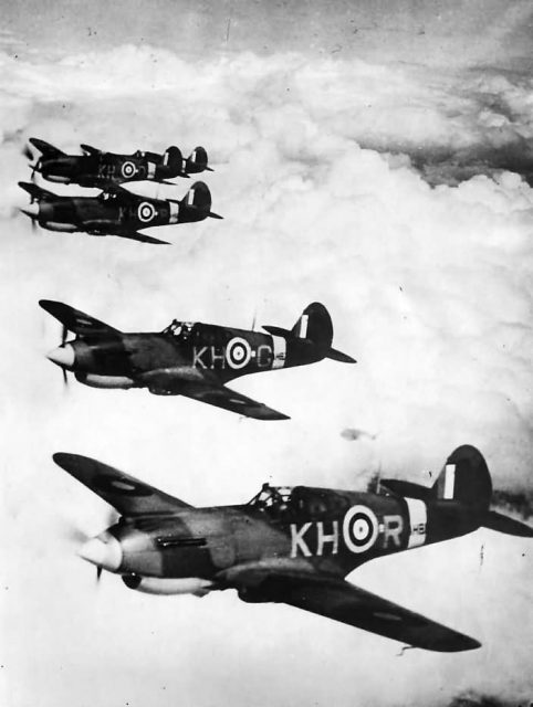British P-40s in formation 1941.