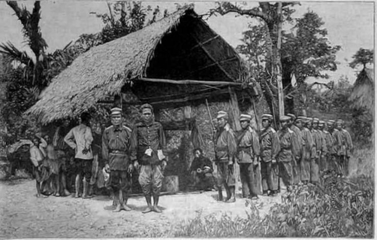 Siamese army in Laos in 1893