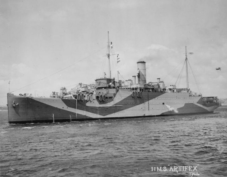 HMS Artifex – Armed Merchant Ship survived an attack by U-123 but lost several crew members.
