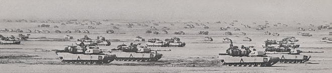 M1A1 Abrams Tanks from the 3rd Armored Division.