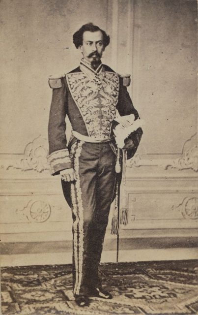 Miguel Miramón wearing a general’s court dress during Maximilian’s reign