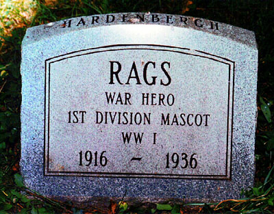 Rags grave in Silver Spring, Maryland.