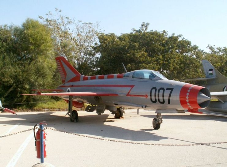 Stolen MiG 21 at the Israeli Air Force Museum.