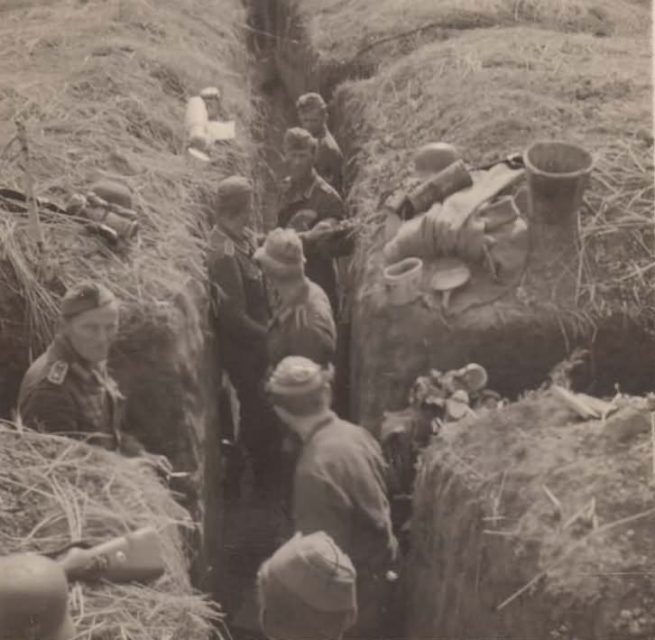 Wehrmacht Soldiers in Trenches.