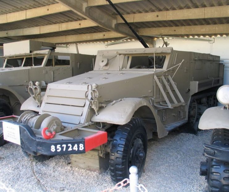 An Israeli modified M3 Half-track, armed with a 20 mm cannon.  By Bukvoed-CC BY 2.5