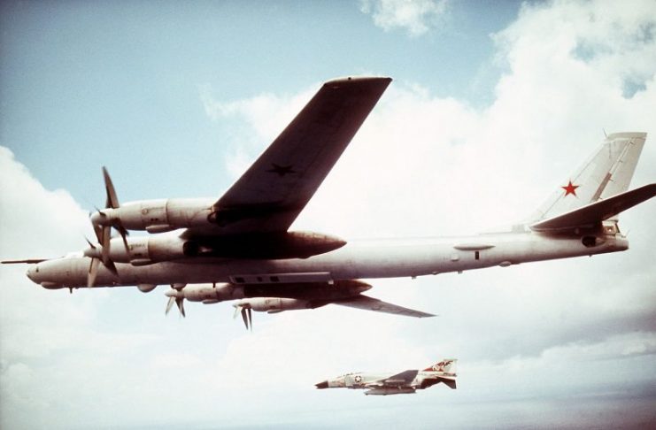 F-4B Phantom of VF-161 intercepting Soviet Tu-95 in 1971
