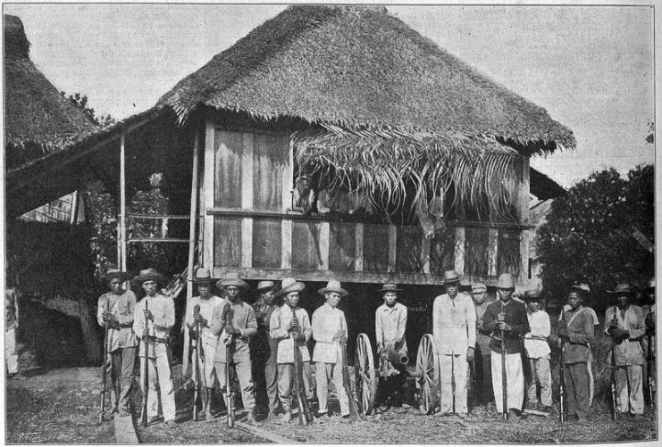 Filipino troops of Colonel Tecson in Baler, May 1899.