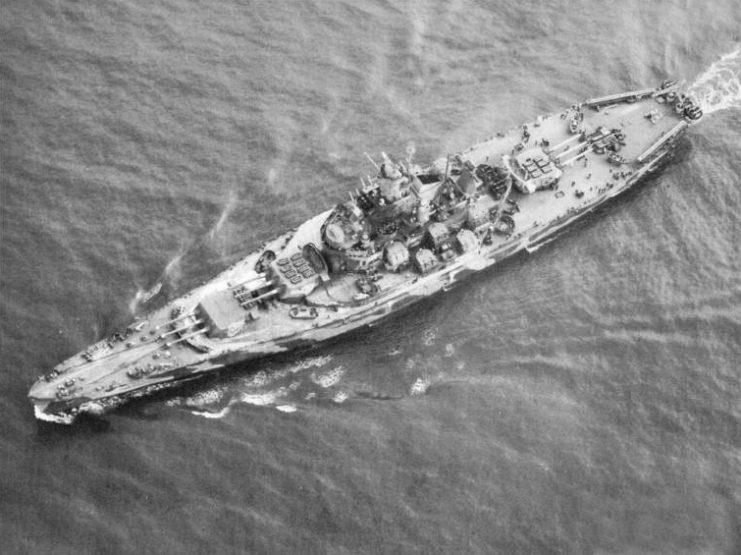 Alabama during her shakedown in 1942