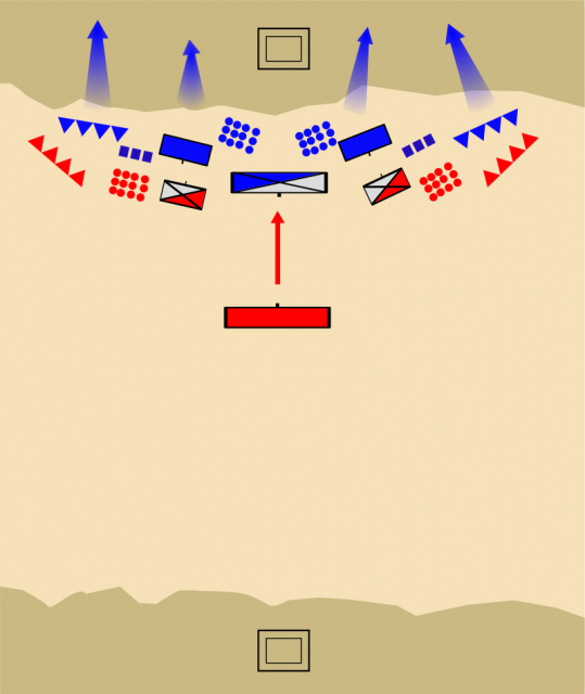Change of the Roman battle formation by Scipio and his attack on the Carthaginian flanks.Photo Citypeek CC BY-SA 3.0