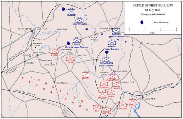 First Battle of Bull Run (July 21, 1861). Situation 05-30-06-00 (July 21, 1861).