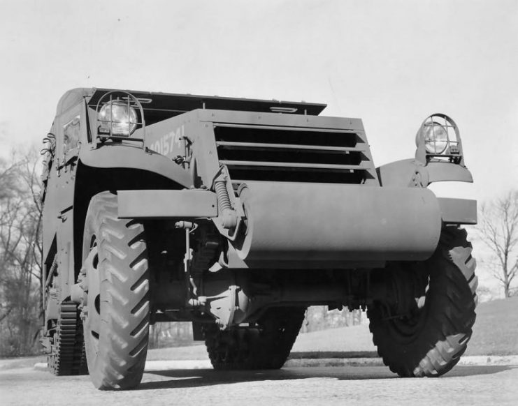 M3 half-track from the front