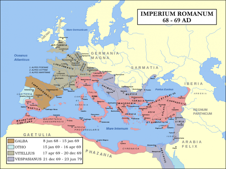 The Roman Empire in 68-69