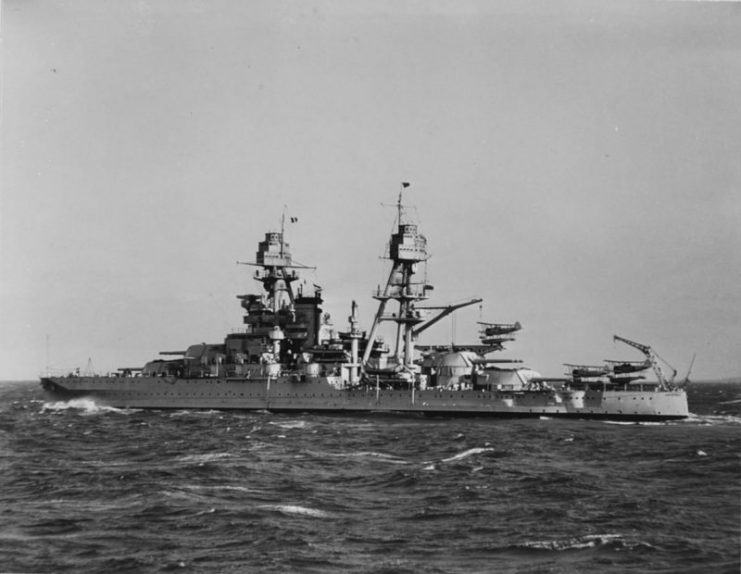 USS Arizona. Underway during the 1930s.