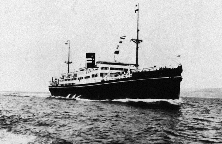 Buenos Aires Maru, Japanese merchant ship, released May 29, 1943. She was sunk by U.S. aircraft in November 1943