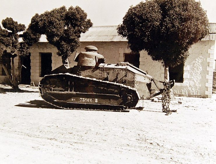 French tanks captured during the U.S. Campaign in North Africa, November 1942.