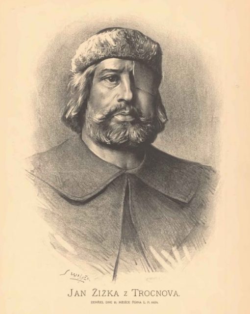A fictional portrait of Jan Žižka