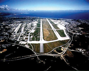 Aearial view of Kadena Air Base on Okinawa