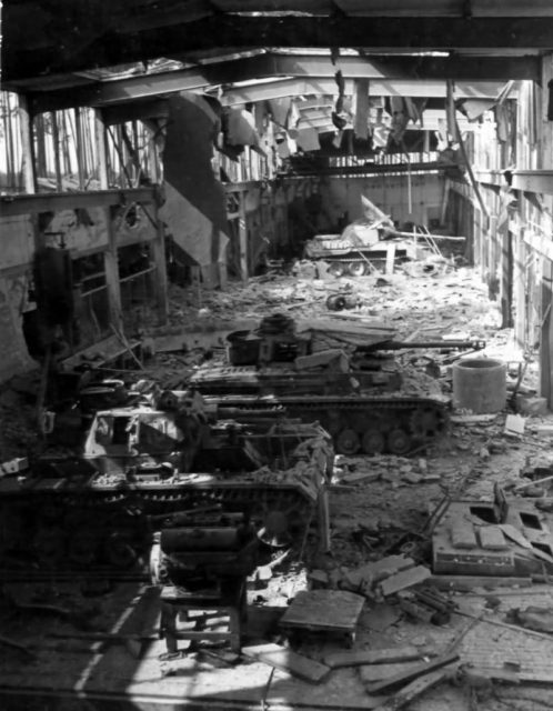 Panzer III Panzer IV And In The Background Panther tank 1945