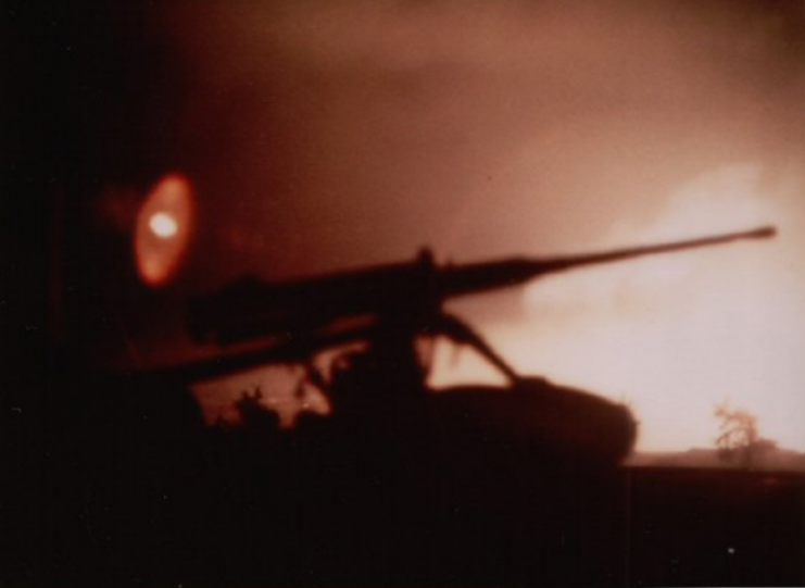 January 31, 1968. Start of Tet Offensive as seen from LZ Betty’s water tower, Quang Tri.