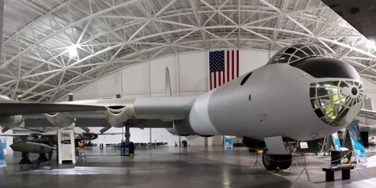 B-36J AF Serial Number 52-2217 on display at the Strategic Air and Space Museum. Photo: Leoparmr / CC-BY-SA 4.0