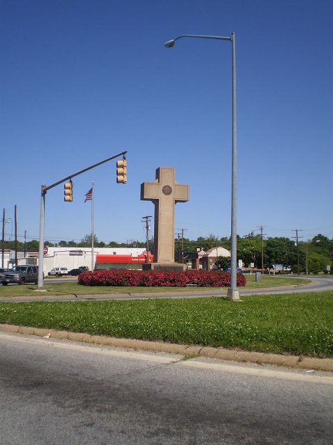 A World War I memorial located in the three-way junction in Bladensburg, Maryland.Photo: Ben Jacobson CC BY-SA 3.0