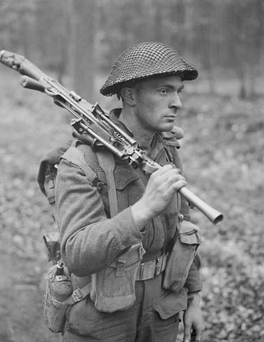 Bren carried by a Canadian soldier