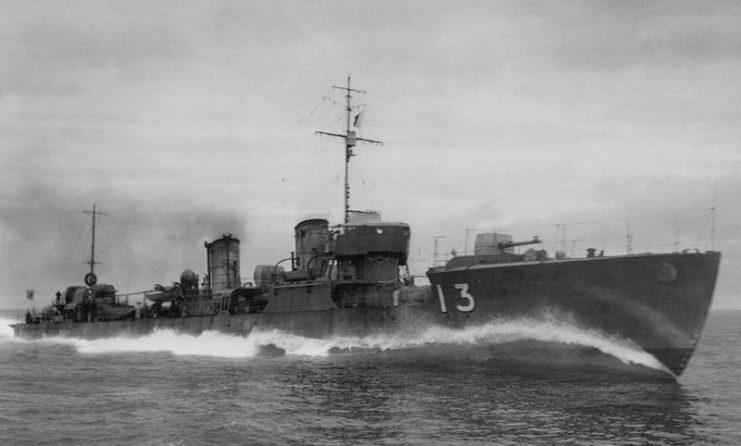Japanese destroyer Hayate, sunk at Wake Island