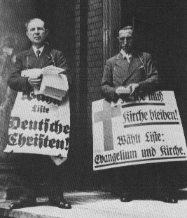 Synodal elections 1933: German Christians and Confessing Church campaigners in Berlin