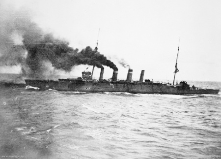 Sydney steaming for Rabaul, September 1914