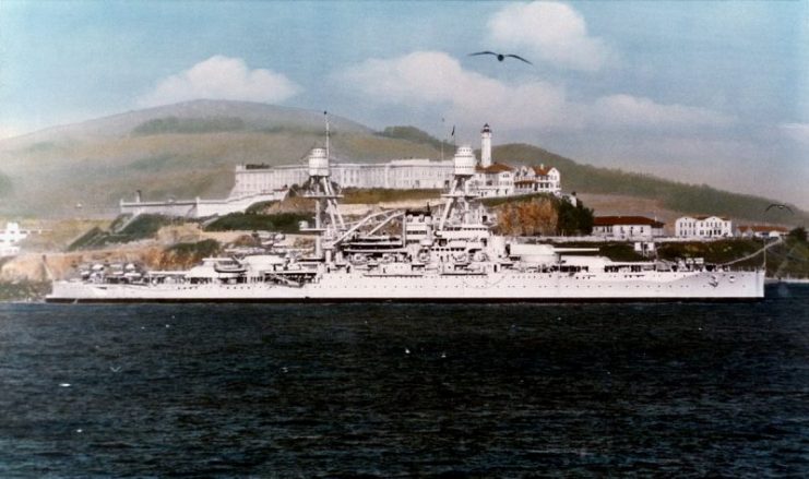 USS Oklahoma (BB-37) in the 1930s.
