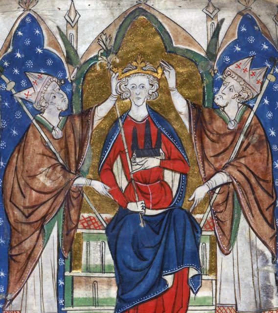 A 13th-century depiction of Henry III’s coronation
