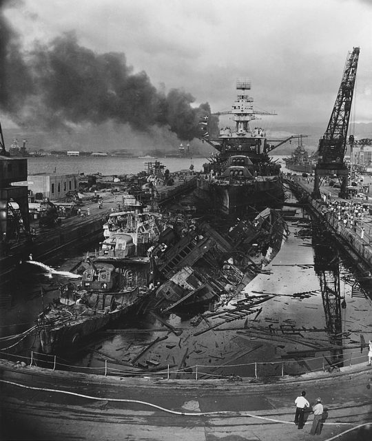 Cassin, Downes and Pennsylvania in the aftermath of the attack on Pearl Harbor