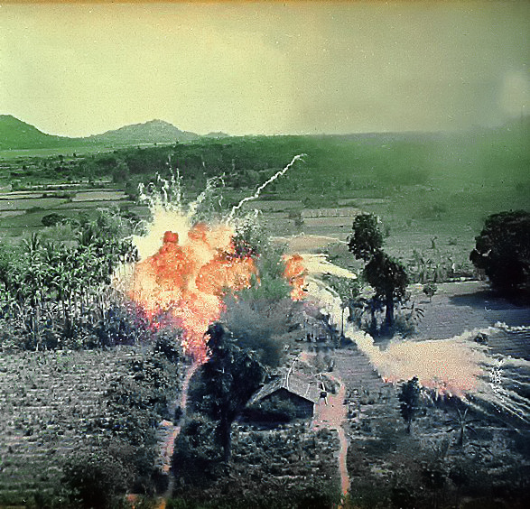 Napalm application during the Vietnam War