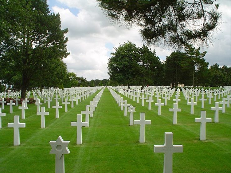 The American military cemetery in Normandy