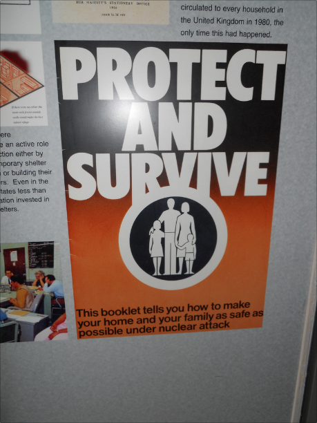 Protect and Survive, a flyer of a leaflet that was sent to every household in 1980 in the event of a nuclear attack on British soil.They were also advertised on TV during the 70s and early 80s.Photo: Mikey CC BY 2.0