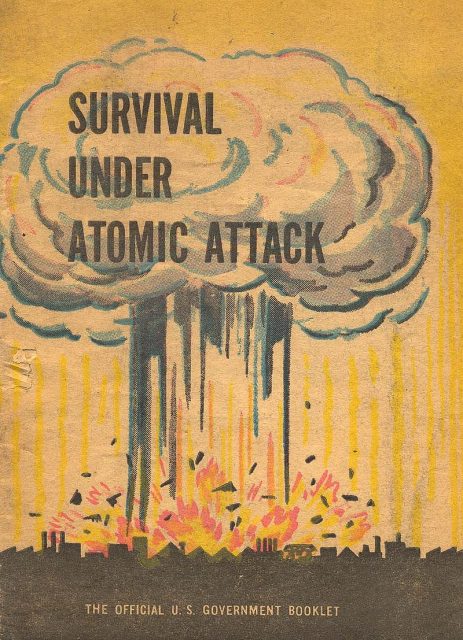 The adult-orientated Survival Under Atomic Attack issued in 1950, pre-dated the release of “Duck and Cover” in 1951-52. The Booklet was accompanied by a companion film by the same name.
