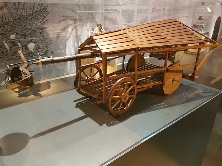 Boeotian flame thrower (model), Thessaloniki Science Center and Technology Museum. Photo:Gts-tg CC BY-SA 4.0