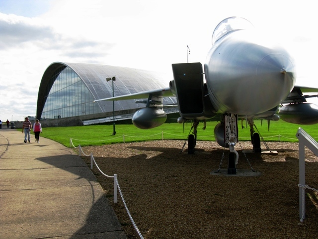 Imperial War Museum Duxford and the American Air Museum behind.