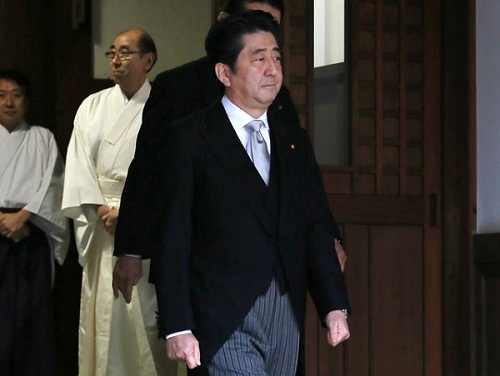 Abe's visit onYasukuni Shrine angered China and South Korea heightening the tension within their regions.
