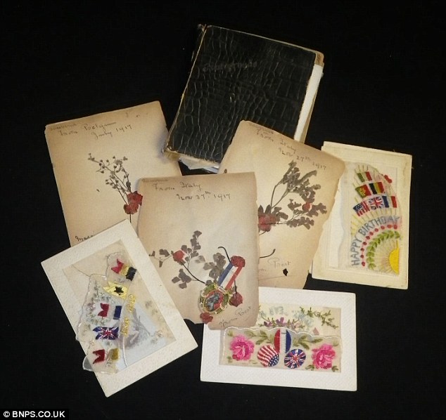 Scrapbook of foliage right from the battlefield of WWI set to be auctioned off. (Photo: Daily Mail/BNPS.CO.UK)