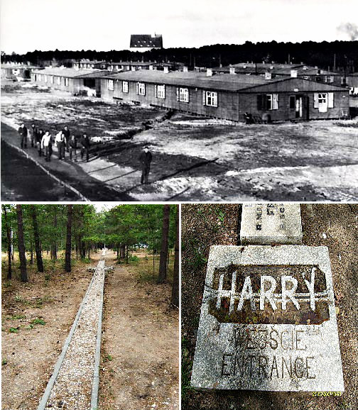 (Above) The Stalag Luft III camp and (below) the tunnel dug by the POWs dubbed Harry.