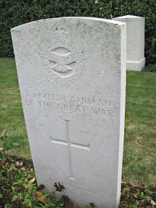 The probable grave of British ace Major Edward Mannock.