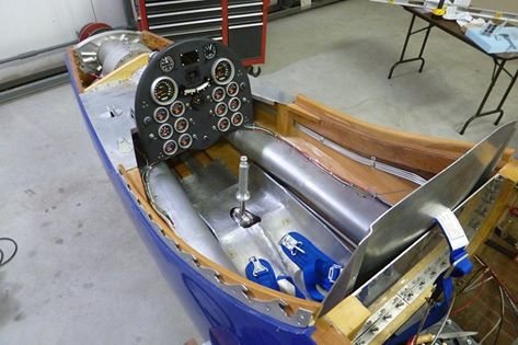 Temporarily installed the instrument panel to measure and fit the electrical wiring. Facebook / Bugatti 100p page