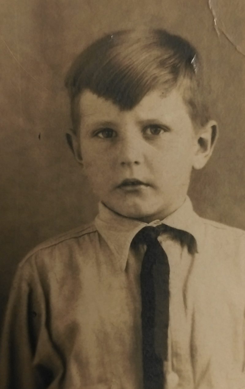 This photograph from the late 1920s or early 1930s shows Walter Lehman as a young boy. He left high school at Russellville, Mo., during his senior year to join the U.S. Army in World War II.  Courtesy of Darlene 