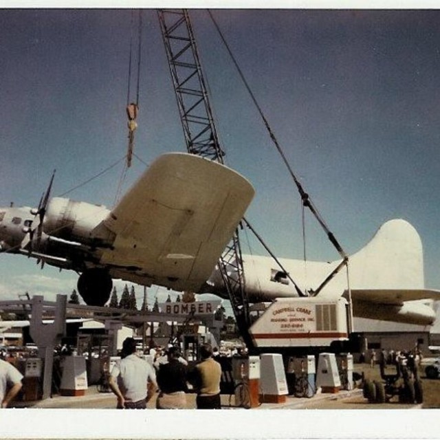Lacy Lady being lifted into place in 1947