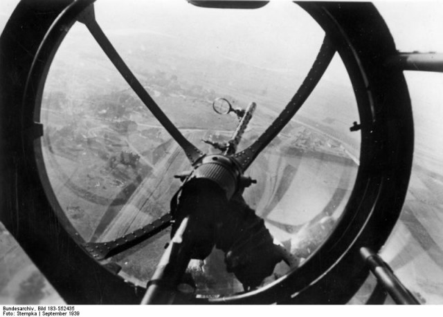 Polen, Blick aus Bugkanzel einer He 111