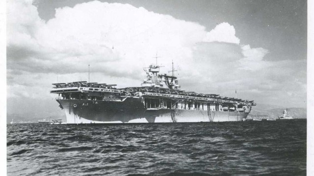 Planes on deck Courtesy of the Naval History and Heritage Command This undated Navy photo shows the USS Yorktown with its air wing on deck.