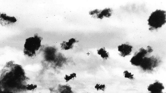 Under attack at Midway Courtesy of the Naval History and Heritage Command This June 4, 1942 Navy photograph shows the USS Yorktown as it was struck on the port side, amidships, by a Japanese Type 91 aerial torpedo during the mid-afternoon attack by planes from the carrier Hiryu.